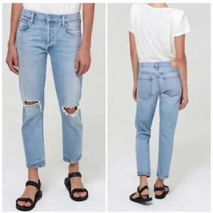 Citizens of Humanity Emerson Boyfriend‎ Jeans Size 27 Light Wash Distressed
